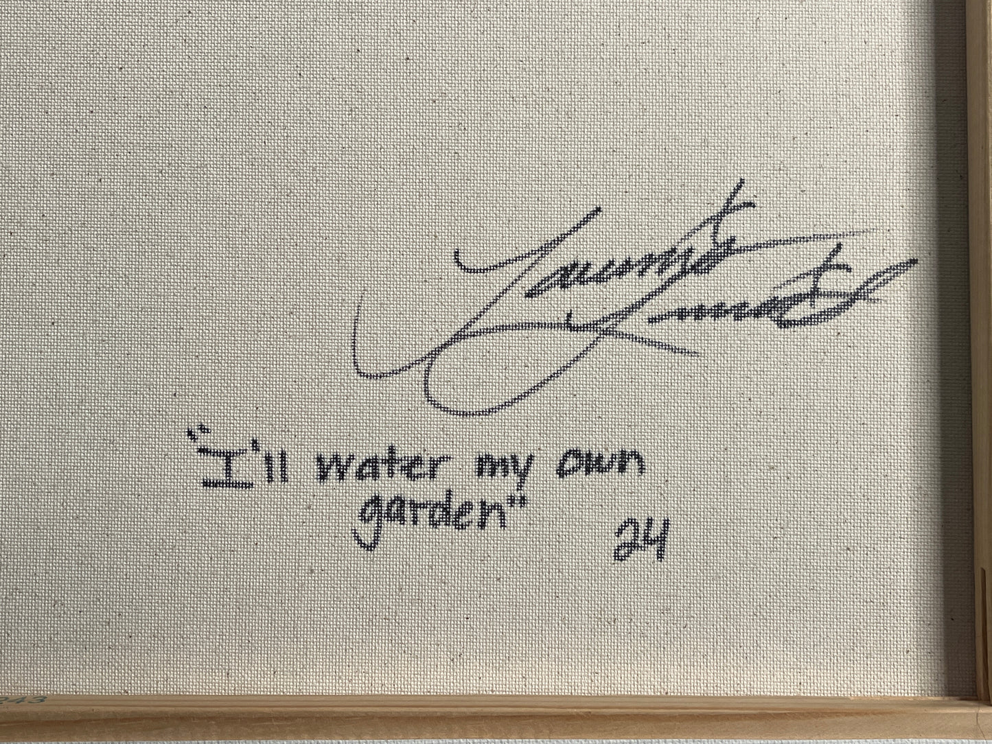 I’ll Water My Own Garden